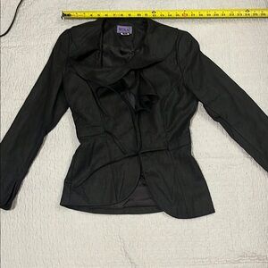 Mika Black (dark grey?)Blazer with Ruffle Detail